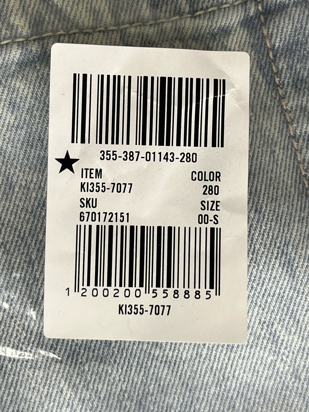 Vintage Y2K Super Baggy Ultra Low Rise Extra Wide Leg Hollister Short Jeans NEW - Picture 4 of 7